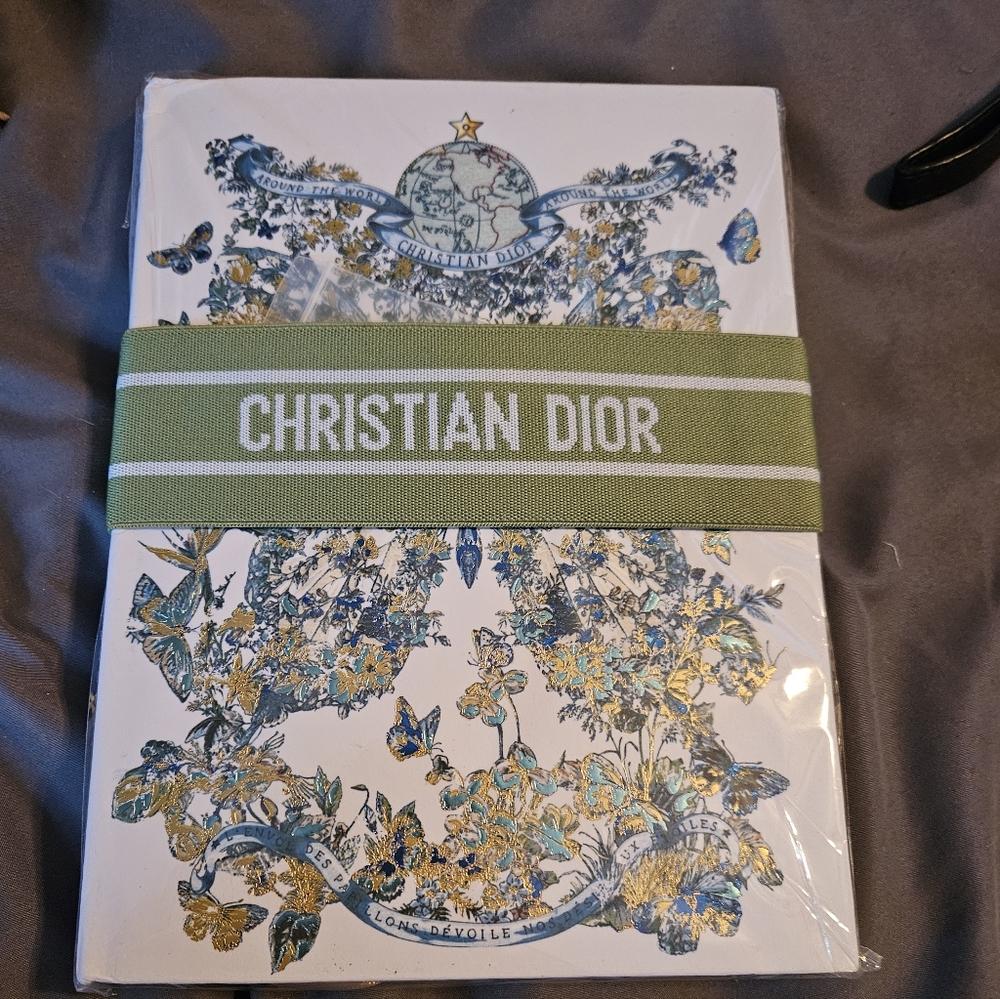 Dior Blue and Gold Floral Notebook. New In Plastic Wrapping